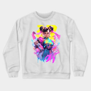 STREET FIGHTER - CHUN LI - ESPN | Gaming Anime Manga Hot Bossy Girl Cute Girl | PROUD OTAKU Crewneck Sweatshirt